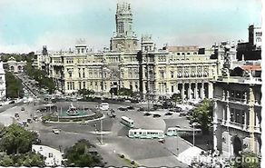 Postales: MADRID - 4. PLAZA DE LA CIBELES Y PALACIO DE COMUNICACIONES - ESCRITA